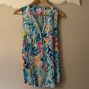 Lilly Pulitzer Multicolor Tropical Print Top